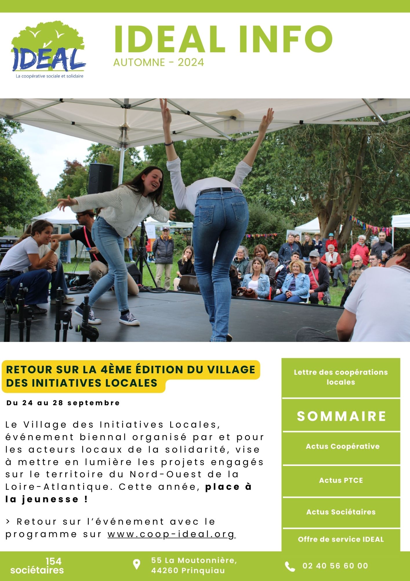 Cette image représente la page de garde de notre newsletter automne 2024