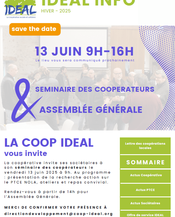 Cette image représente la page de garde de notre newsletter Hiver 2025